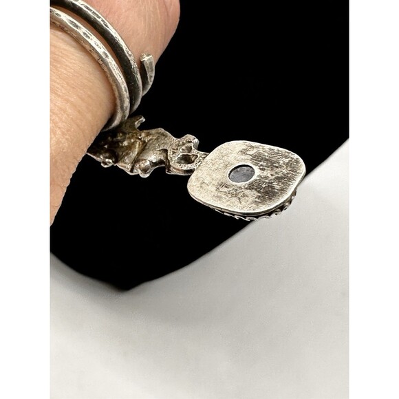 Artisan Handcrafted Tanzanite Ring Size 6.25 Adjustable Sterling Silver Unique - Picture 13 of 15